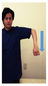 卓球 フォアハンド イップス　肩関節の検査と調整　内旋